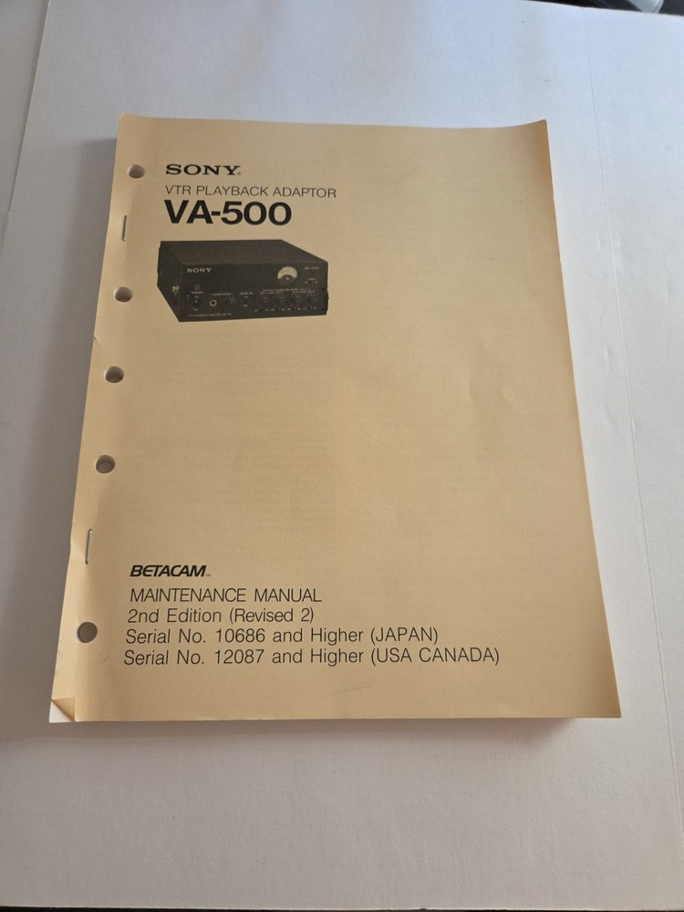 Sony VTR PlayBack Adaptor VA-500