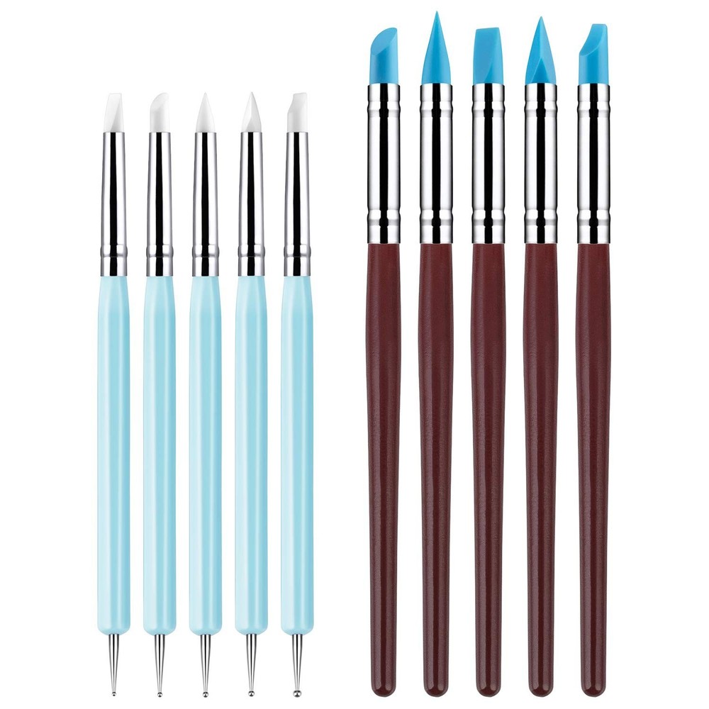 10Pcs Silicone Clay Sculpting Tool, Modeling Dotting Tool& Pottery Craft use ...