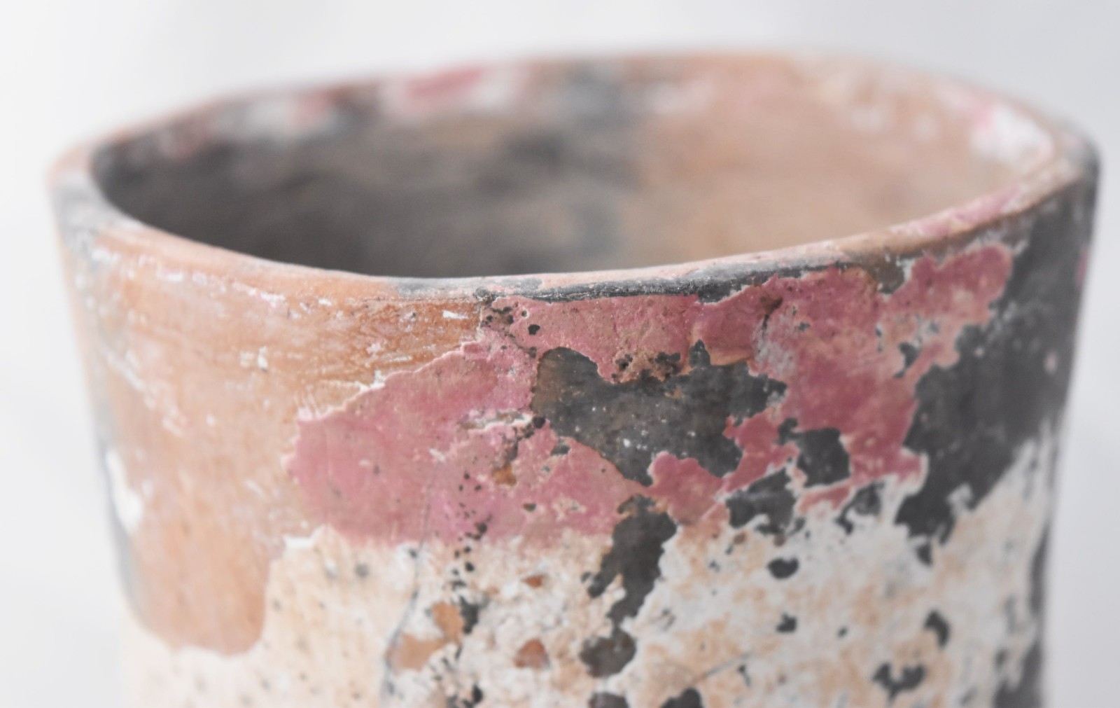 Ancient Pre Columbian Hand Painted Vessel Pottery Vase