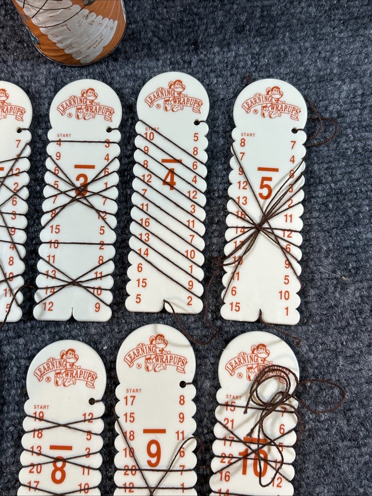 Vintage Learning Wrap-Ups Subtraction Set White Plastic Game #2