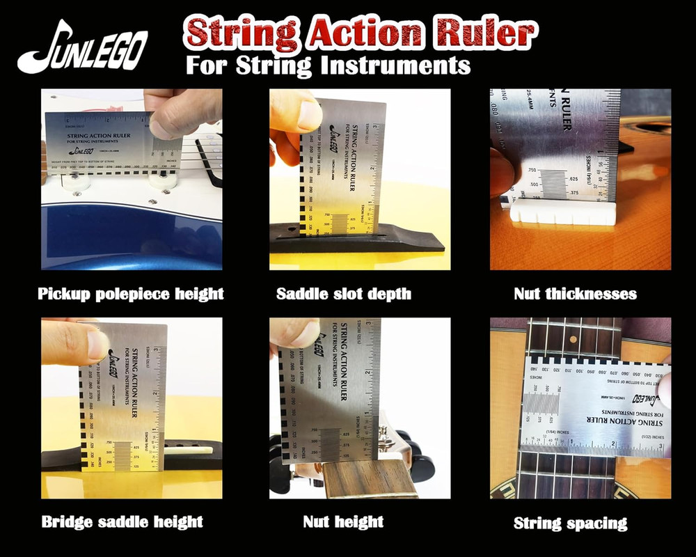 Guitar Action Gauge String Height Ruler Setup Tool