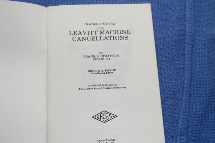 Descriptive Catalog Leavitt Machine Cancellations Stratton 1985 BlueLakeStamps