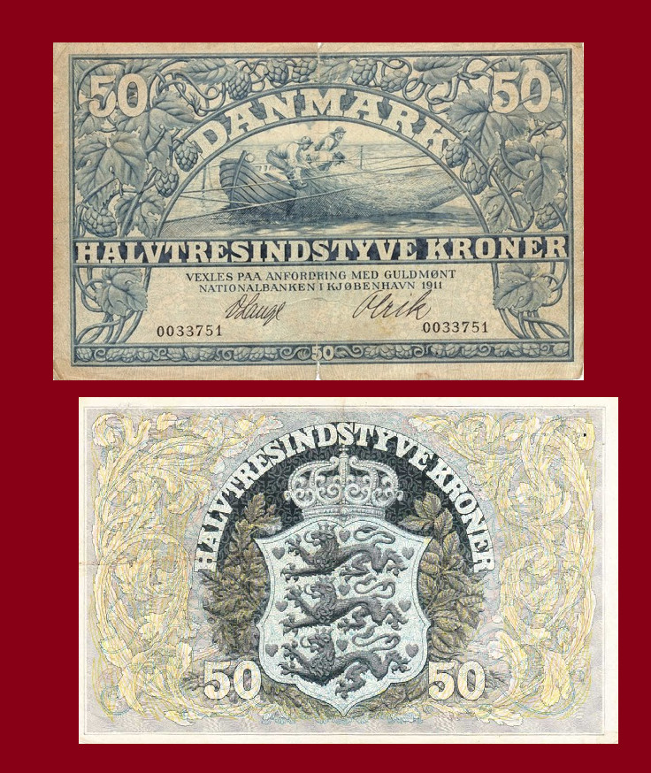 danmark 50 kroner 1911  / COPY