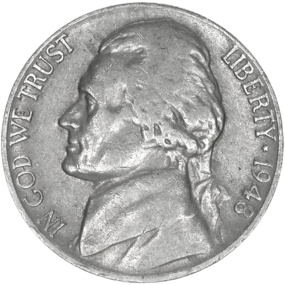 1948 S Jefferson Nickel Very Fine VF