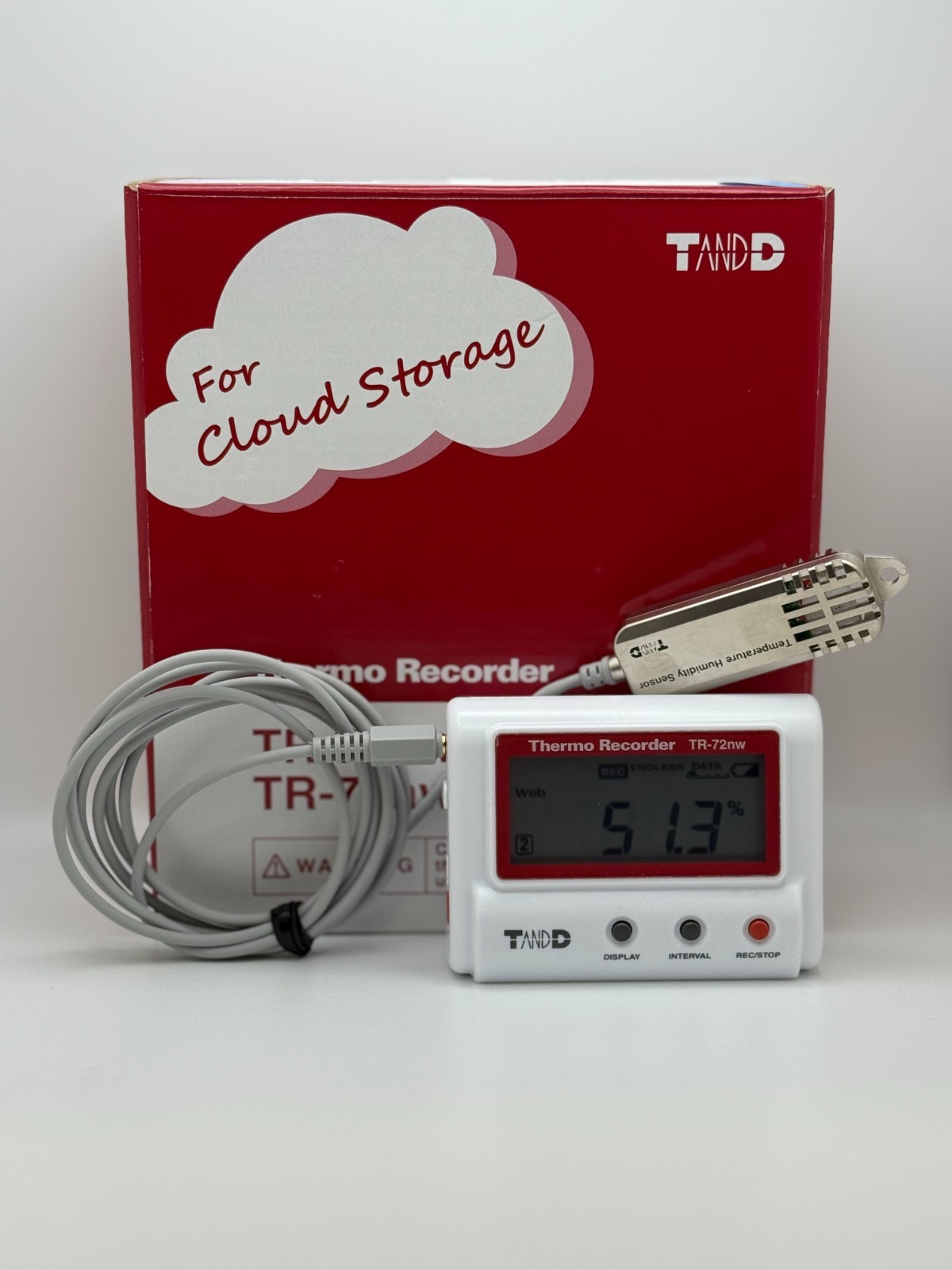 TandD TR-72NW-S Ethernet High Accuracy Temp & RH Logger w/ Ext Sensor *OPEN BOX*