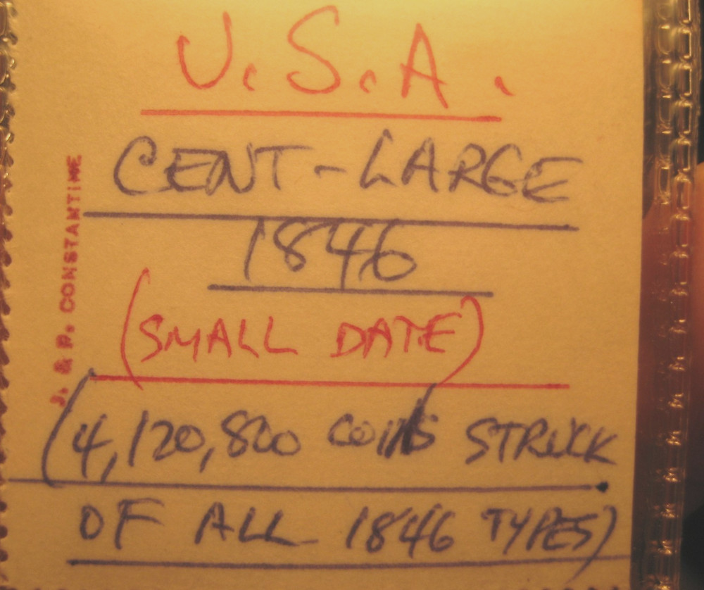 1846 LARGE CENT ~ Small Date ~ Good