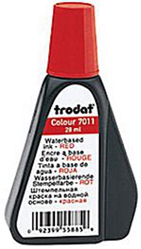 Trodat & IDEAL Refill Stamp Ink, 1 ounce Bottle, RED INK
