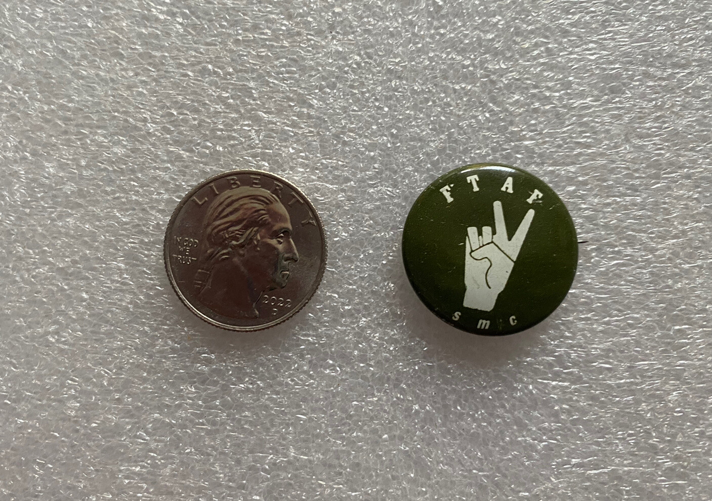 SMC Student Mobilization Committee FTAF Anti Vietnam War Pin Pinback Button 1"