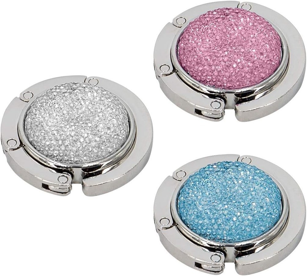 Foldable se Hook Floding Handbag Hanr Bling Rhinestone Bag
