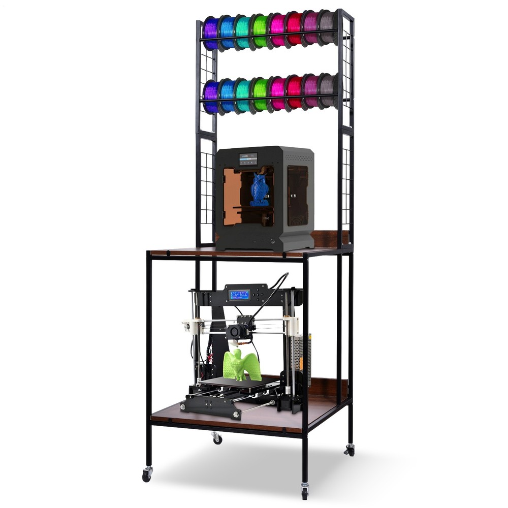 3D Printer Rack Filaments Storage - Rolling 3d Printing Stand Filament Organizer