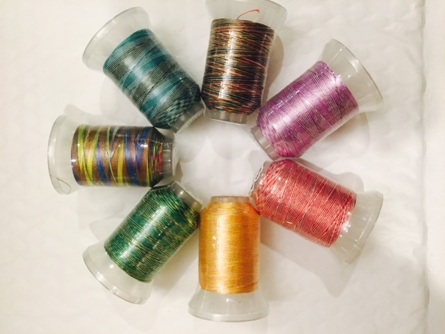 24 Spools Variegated Embroider Machine Thread - STUNNING COLORS