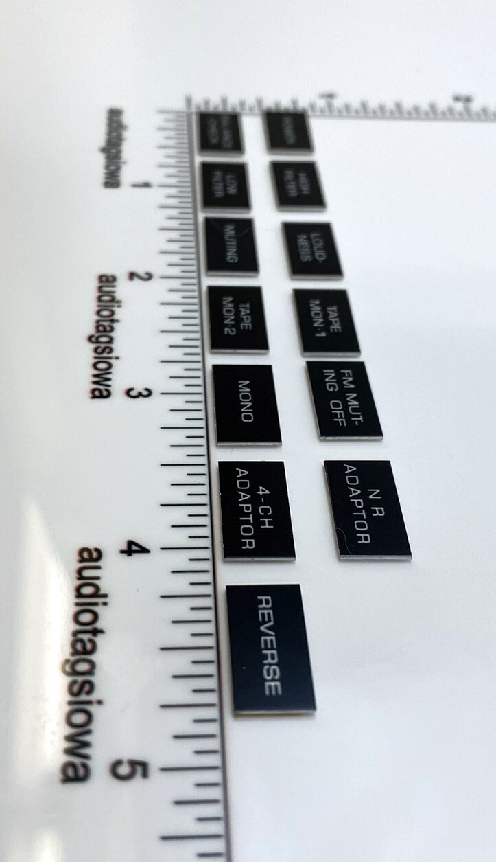 Sansui Vintage Receiver Badges for Buttons All Models 7000, 6, 7, 8 Full Set