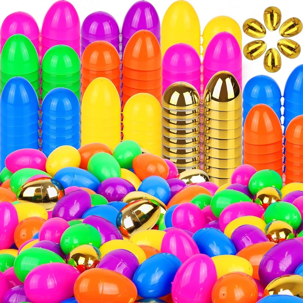 1000 Pack Easter Eggs Bulk Include 12 Surprise Golden Egg