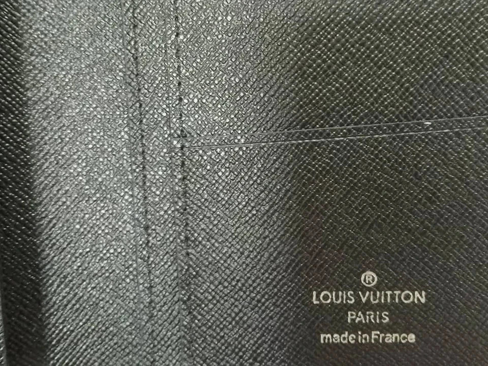 Louis Vuitton Monogram Eclipse Brazza Canvas Long Black Compact Wallet