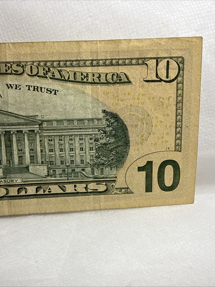 Ten Dollar Ink Smear error Note