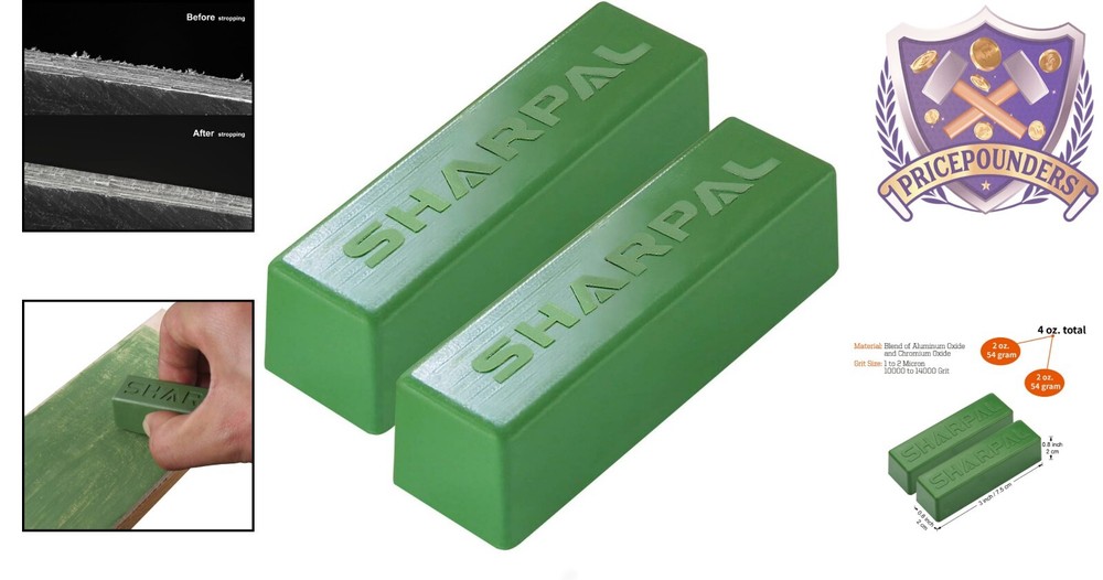 Smooth Surface Green Polishing Compound 2-Pack - Heavy-Duty Sharpening Solution