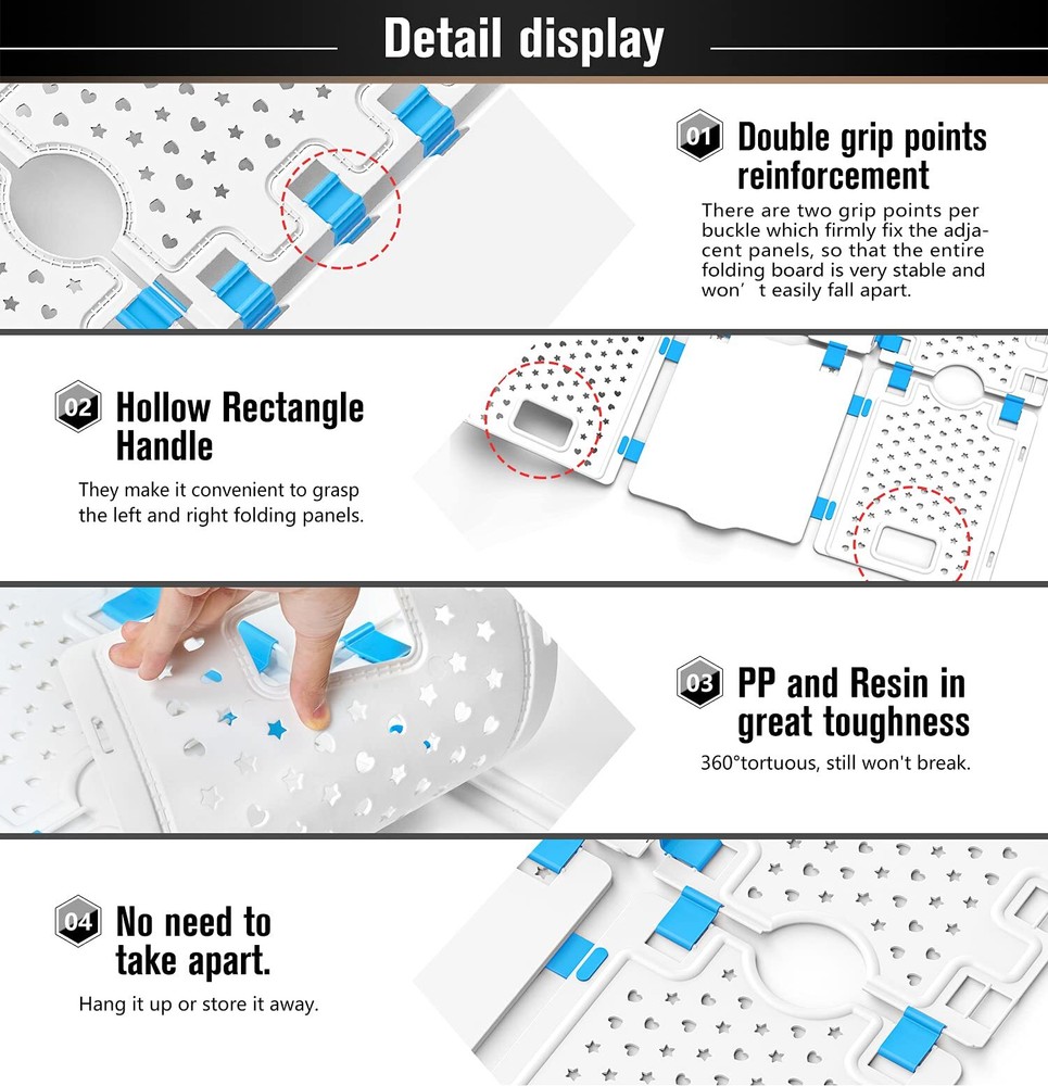 Version 4 Shirt Folding Board t Shirts Clothes Folder Durable Plastic Laundry...