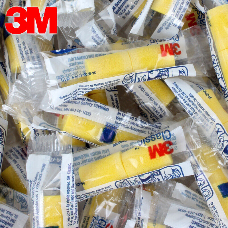 3M E-A-R Classic Disposable Foam Shooting Sleep Ear Plugs Noise Reduction NRR 29
