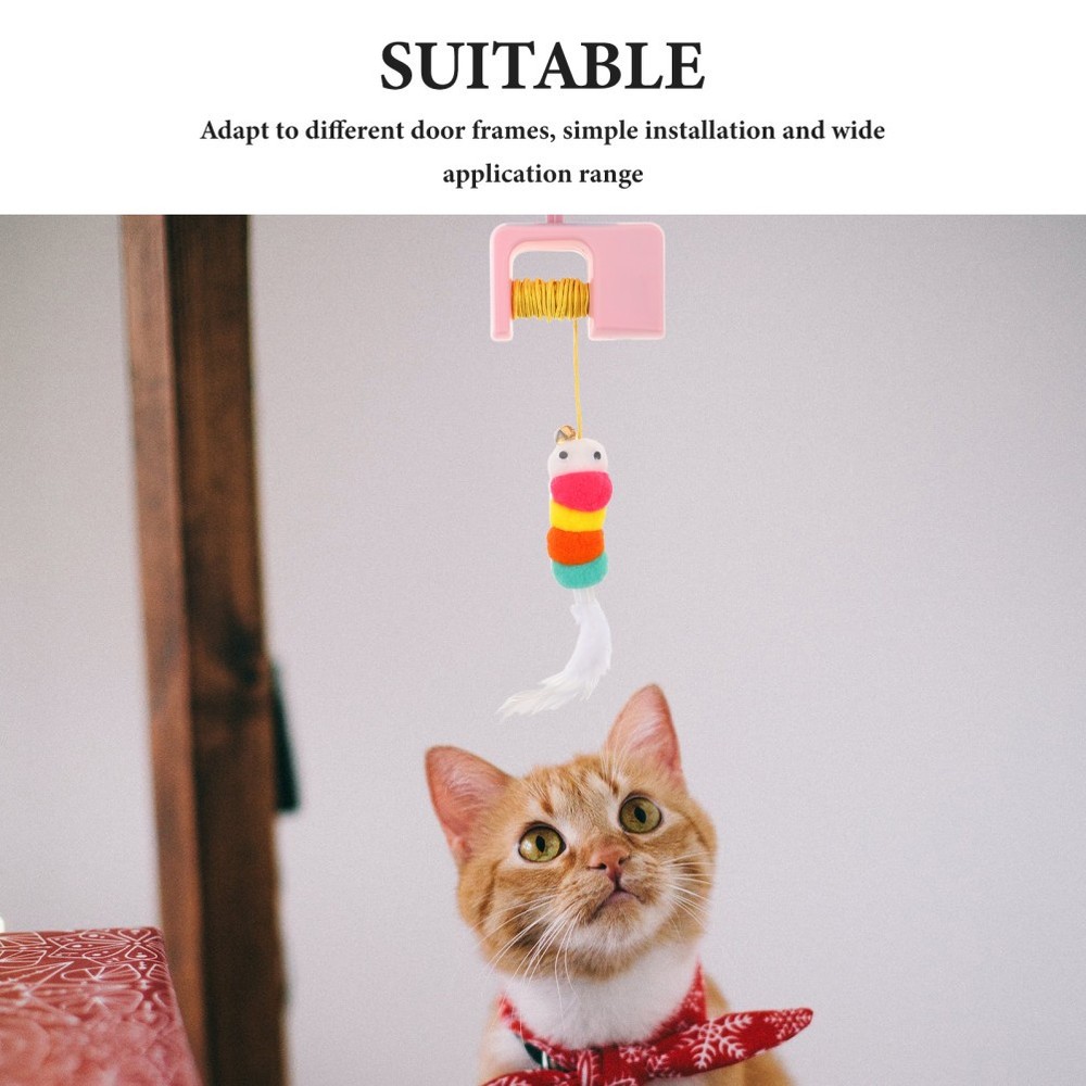 Interactive Cat Toys: Automatic Plastic Cat Teaser Retractable Hanging Indoor