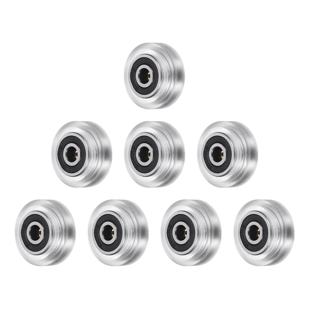 8Pcs 3D Printer Wheel with 625RS Linear Bearing for 3D Printer, Transparent
