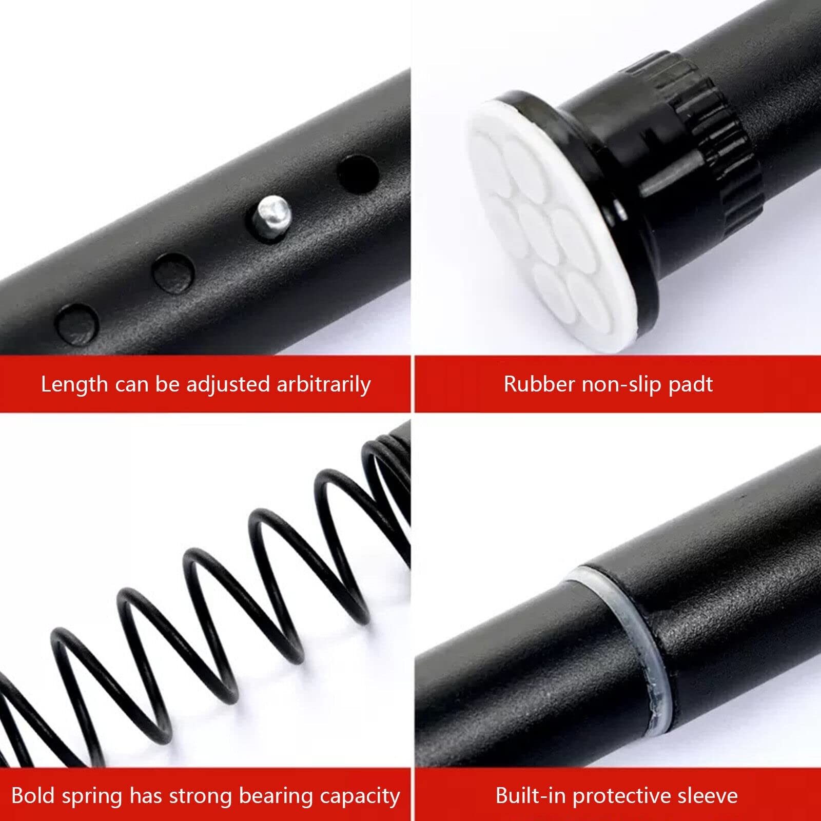 2 Tier Clothes Storage Hanger Organizer Ceiling Top & Floor Metal Closet Garm...