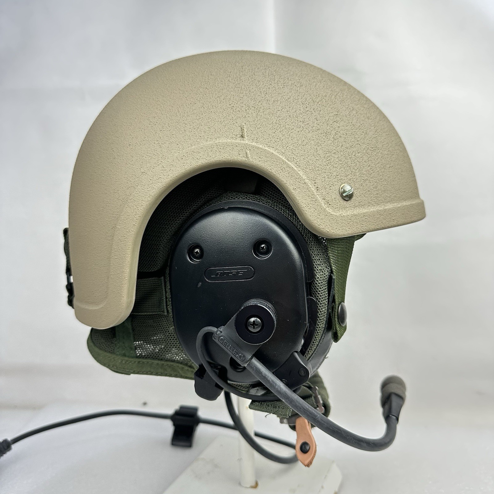 Large ArmorSource AS770 CVC Military Combat Vehicle Crewman Helmet W/ Comms Nice