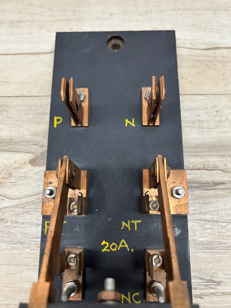 Vtg BARKELEW 20A Solid Copper Connectors Pull Out Lectrical Cylinder Fuse Panel