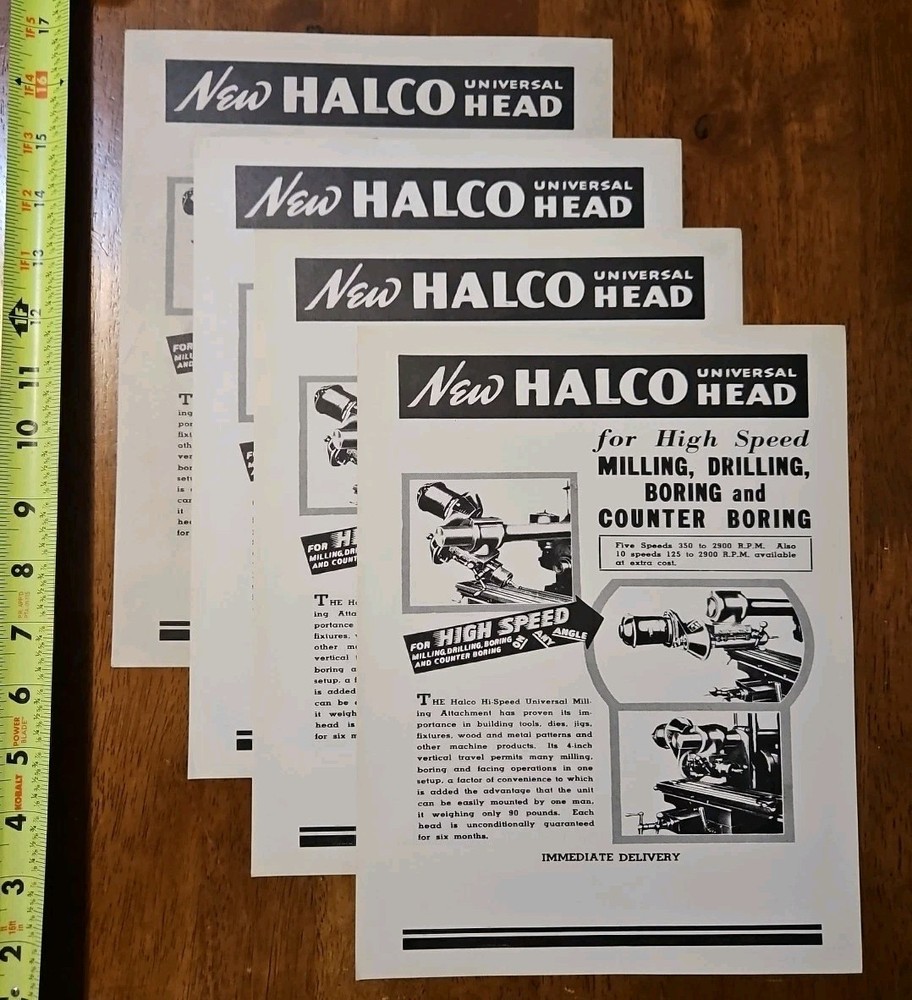 HALCO HEAD MILLING MACHINE CATALOG BORING LOT