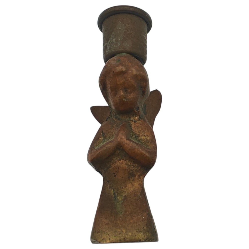 Small Brass Angel Candle Holder