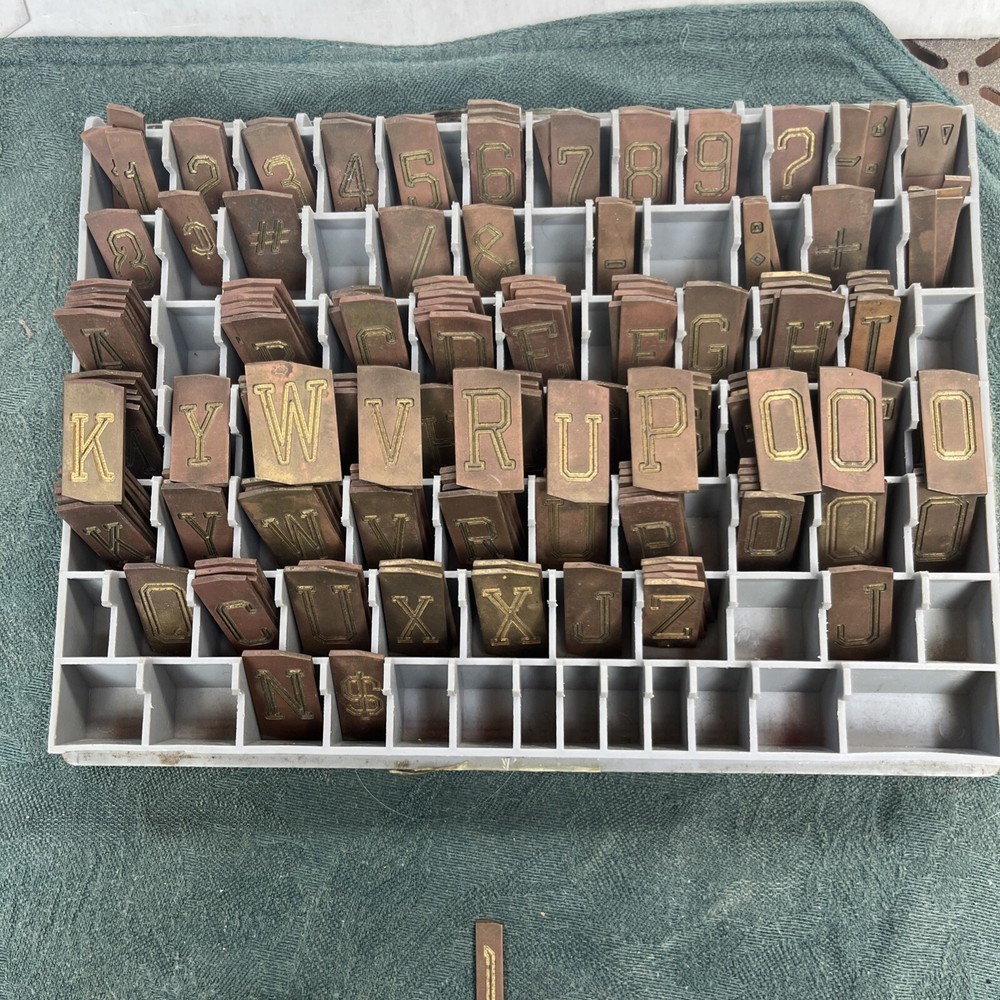 Engraver Brass Font and Number Sett 210 Patch