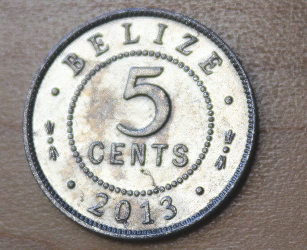 2013 Belize 5 Cents