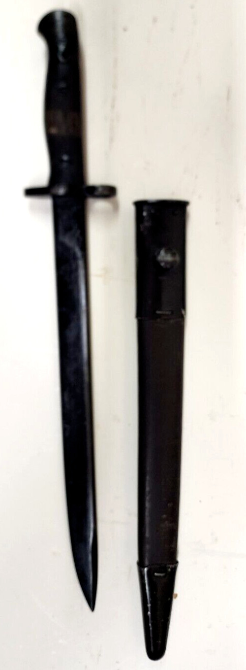 Vintage Original ENFIELD SMLE MK III SWORD BAYONET with SCABBARD 12" blade #3