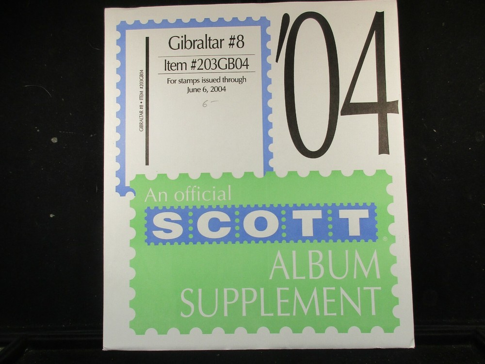 "SCOTT" GIBRALTAR #1282004 ALBUM SUPPLEMENT W/FREE SHIPPING!!