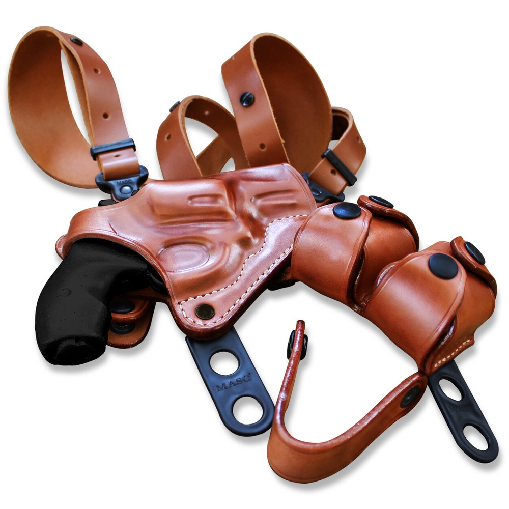 Horizontal Shoulder Holster Fits, Colt Python 357 Magnum 2-1/2" Barrel #1305#