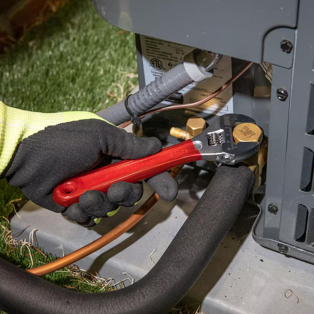 1-1/8 In. Extra Capacity Adjustable Wrench with Plastic Dipped Handle
