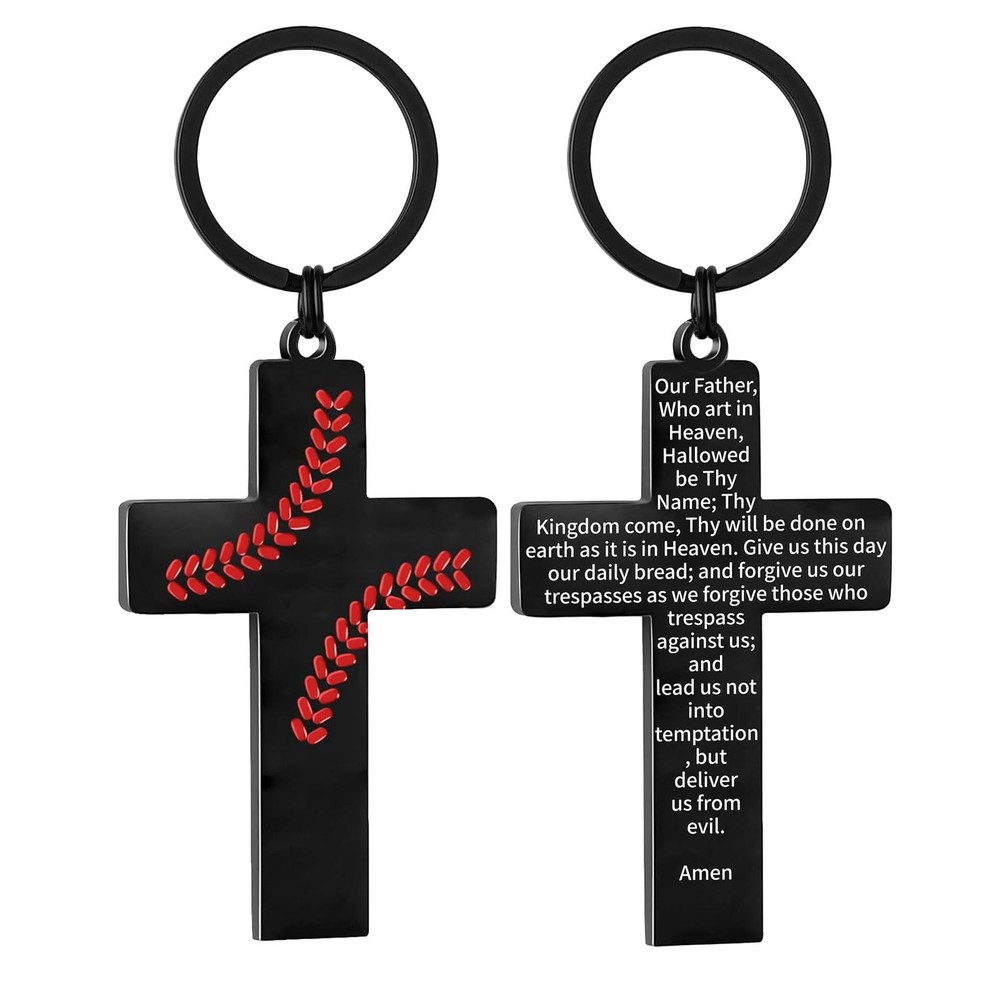 Miss Chipmunk Cross Keychains for Men Medium, Black