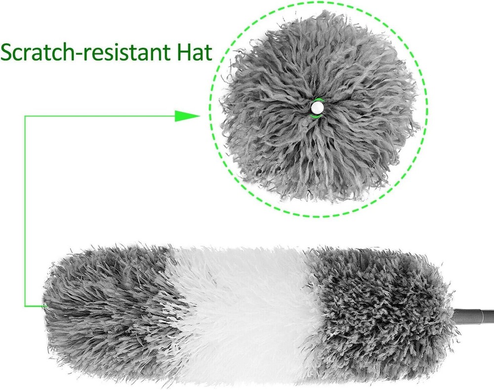 Microfiber Feather Duster with Extendable Pole and Bendable Head