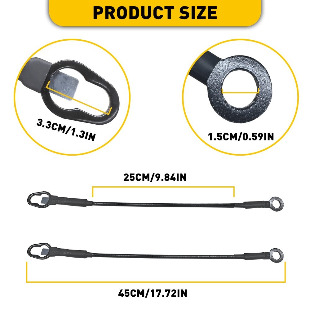 Tailgate for Straps 1987 - 2011 Dodge Dakota Cables Pair Left & Right Side US