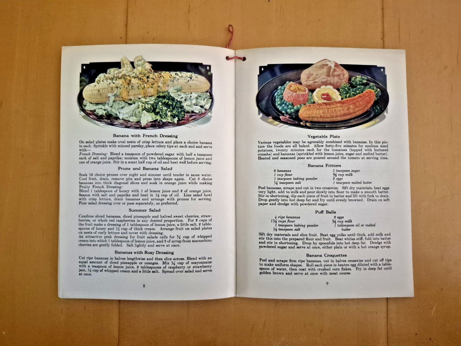 Vintage 1929 YES! HOME MADE BANANA RECIPES Bauerlein Advertising Recipe Booklet