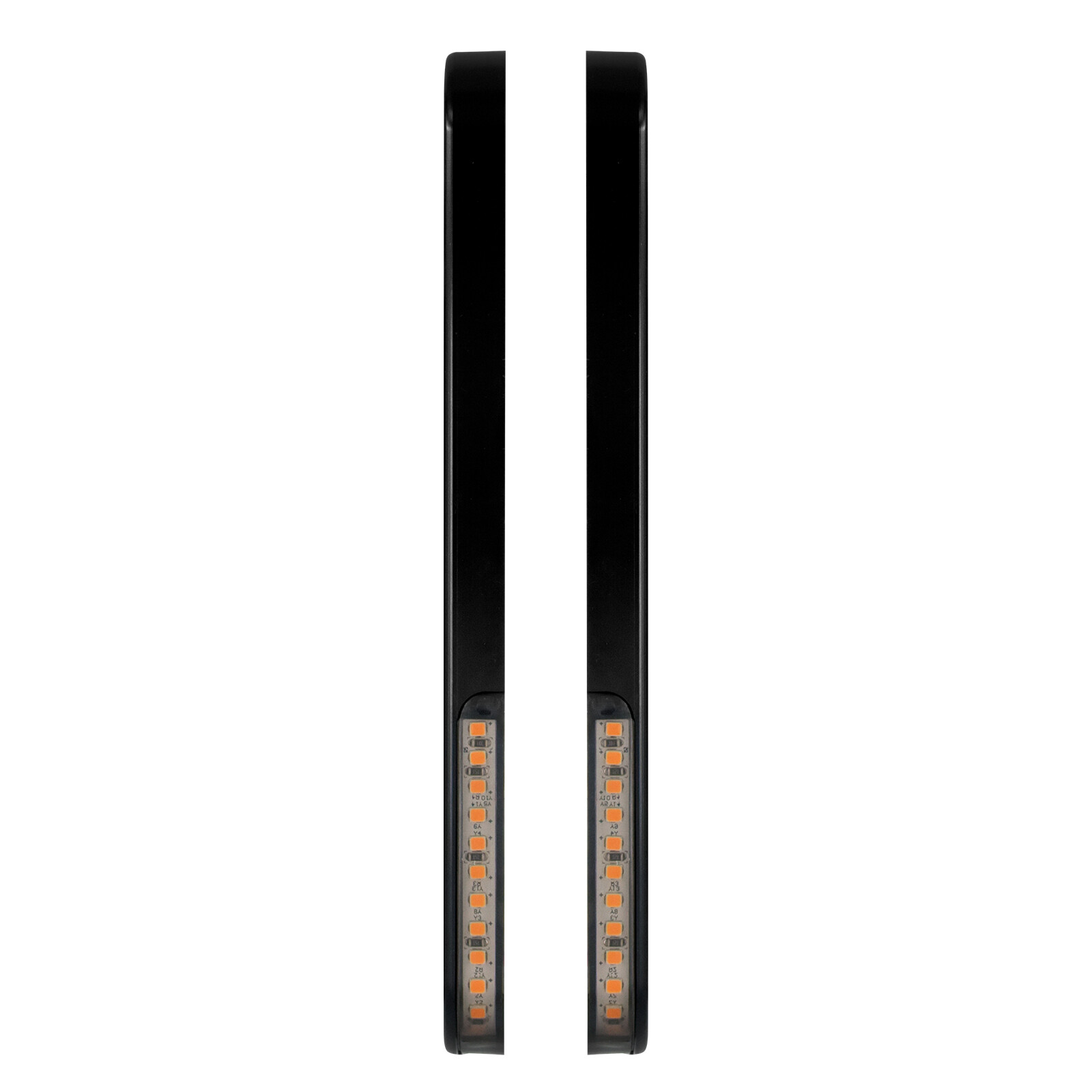 Black LED Flush Fork Turn Signal Side Light Fit For Harley Touring Glide 1998-up