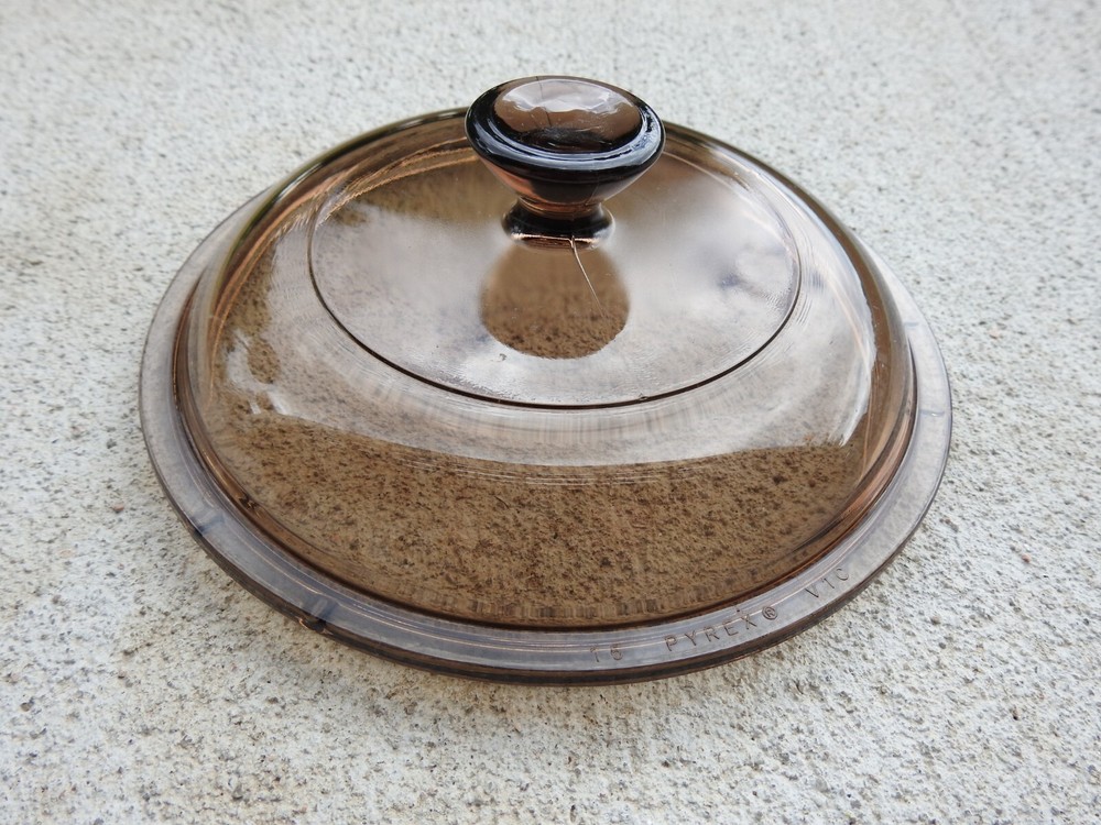 Pyrex Replacement Lid Model V1C Amber Brown 5 5/8"