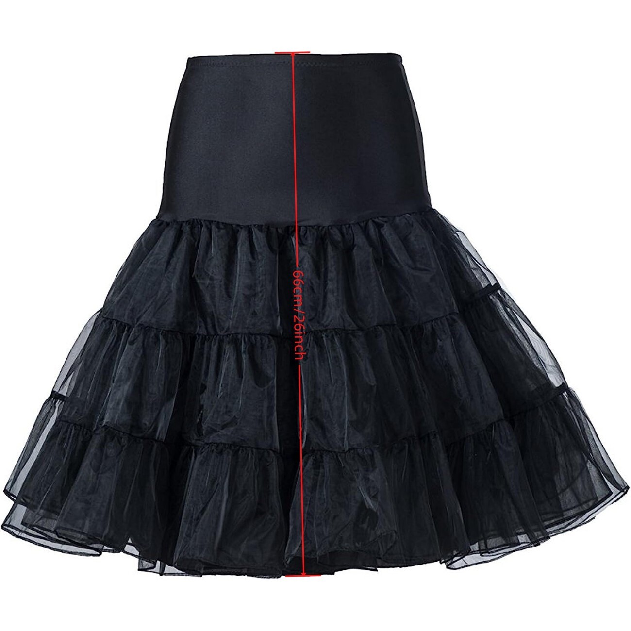Underskirt Women A-line Crinoline Half Slips 26" Swing Vintage Petticoat Skirt