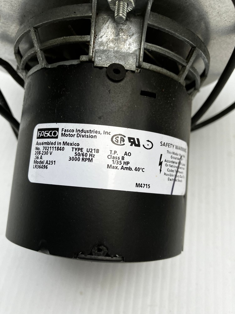 Draft Inducer Blower Fasco A251