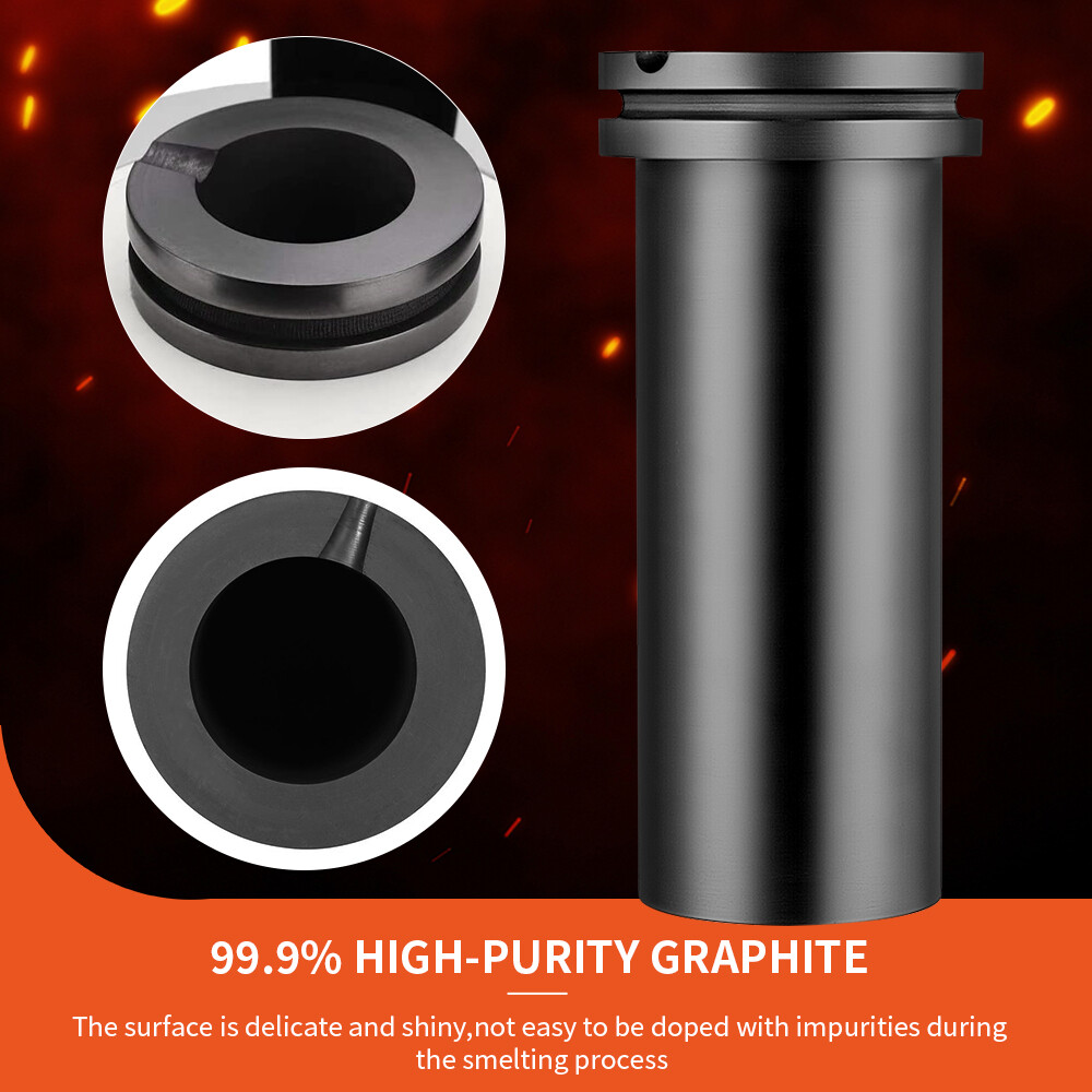 1/2/3KG High Purity Graphite Crucible Smelting Tool for Electric Melting Furnace