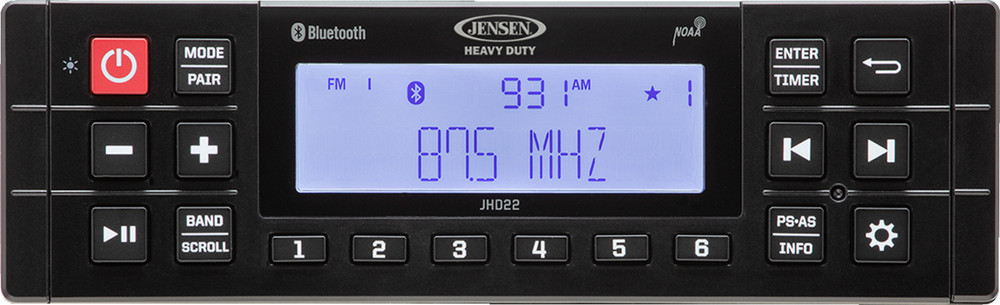 Jensen - JHD22B Bluetooth Stereo