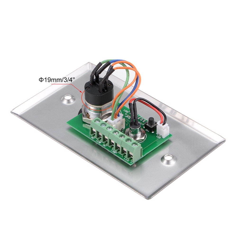 Key Switch SPST for Door Release Access Control with DC 12V Red Indicator