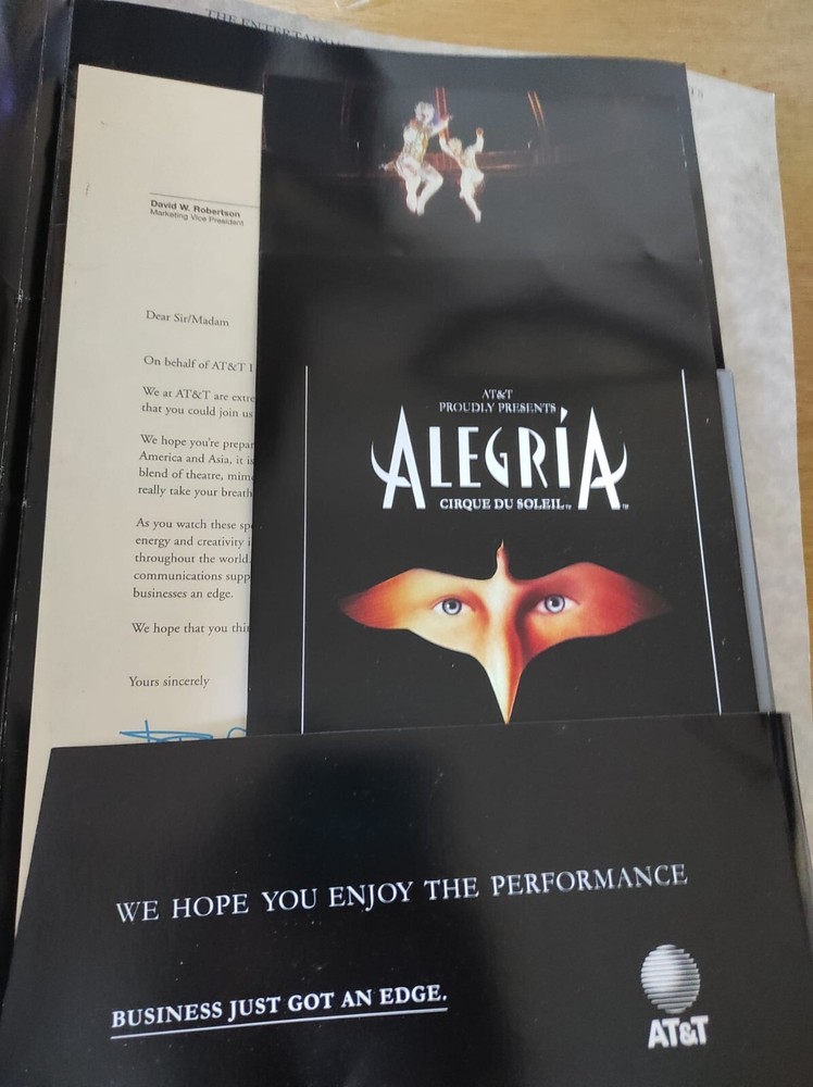 Cirque Du Soleil: Alegria Programme, With AT&T Pack - B798
