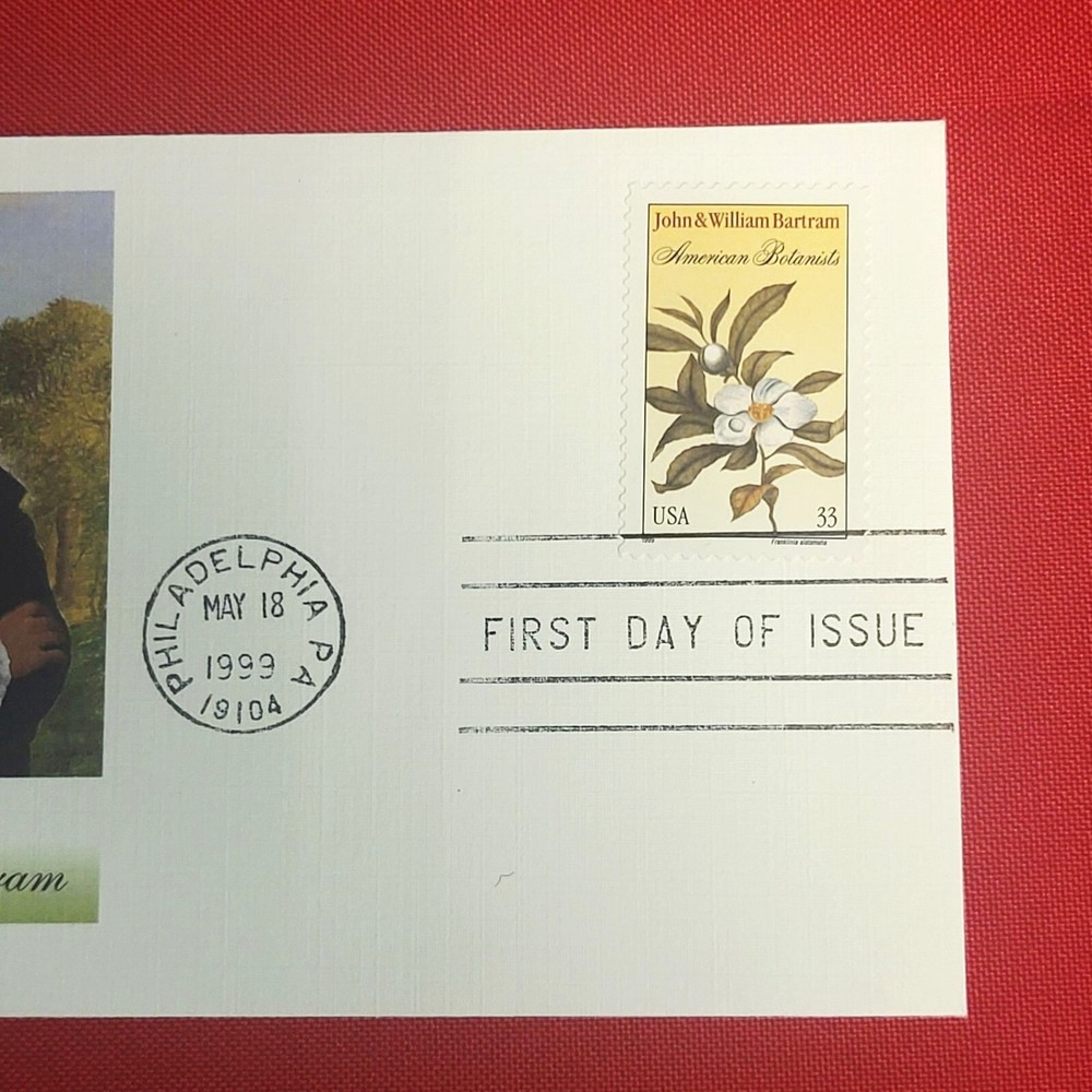 First Day of Issue John and William Bartram Stamp Cache Envelope
