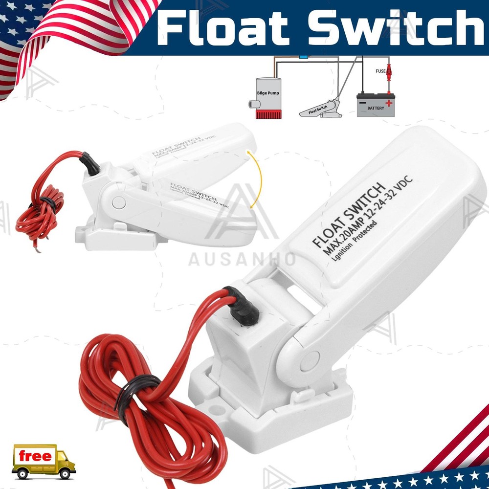 Automatic Bilge Pump Float Switch DC 12V 24V 32V Boat Ignition Protected Mercury
