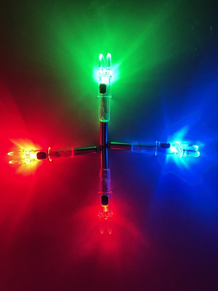 DEEPOWER 6 Pack X Lighted Archery Nocks for Arrows .204 Inside Diameter Light...